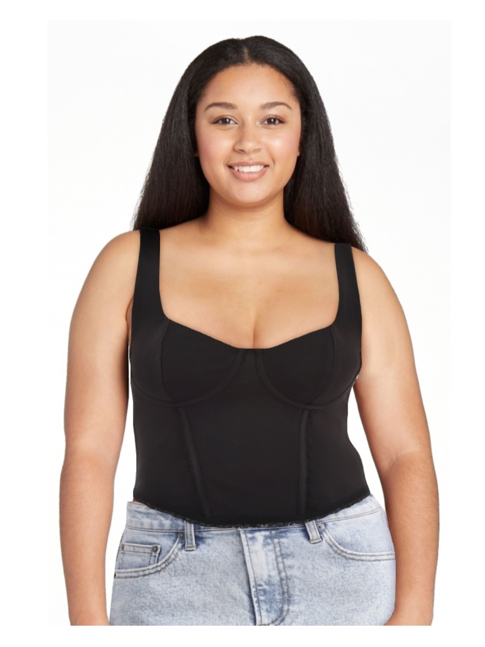 No Boundaries Black Bustier Top